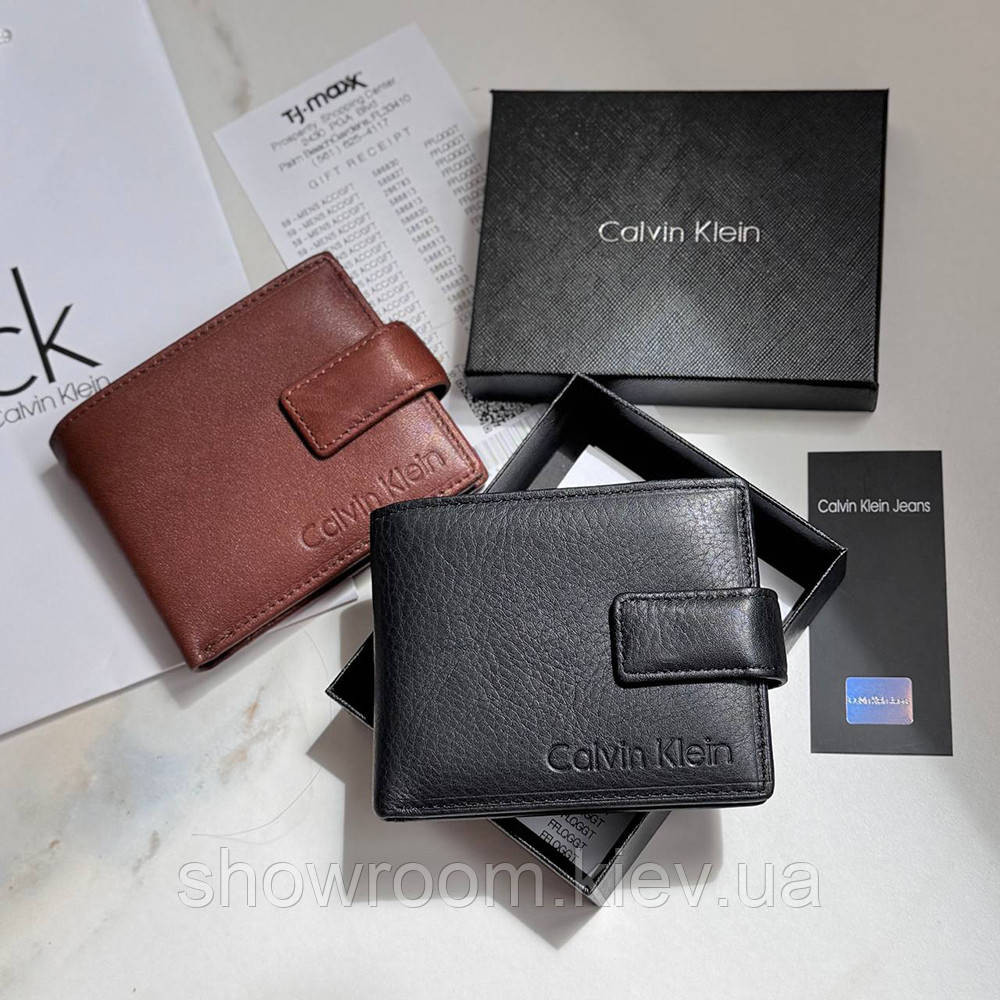 Мужской кожаный кошелек на магните Ск (82081) коричневый Киев - изображение 8