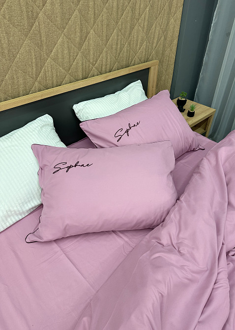 Комплект постільної білизни Сатин, Євро 200х230 Ліловий (88-150) Київ - фото 7