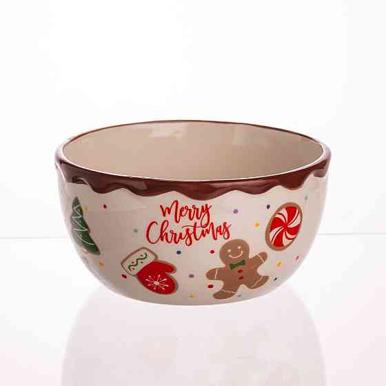 Новогодняя суповая тарелка Merry Christmas Ø15 см Киев