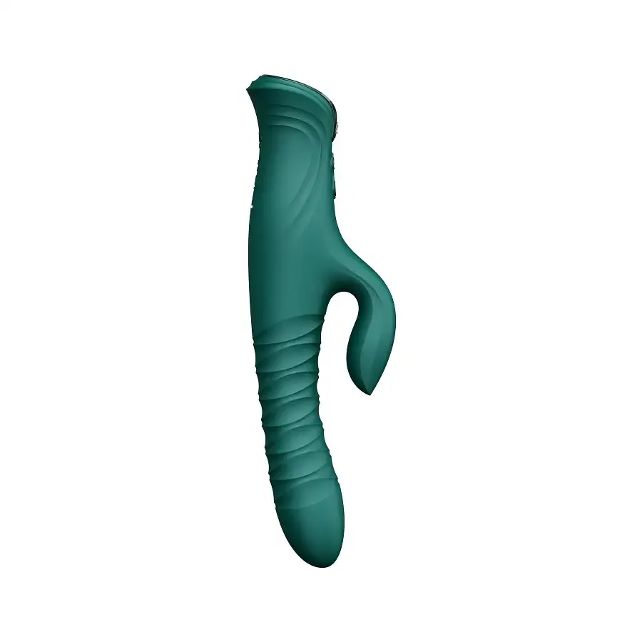 Пульсатор-кролик з вібрацією Zalo Mose 2 Turquoise Green Львів - фото 3