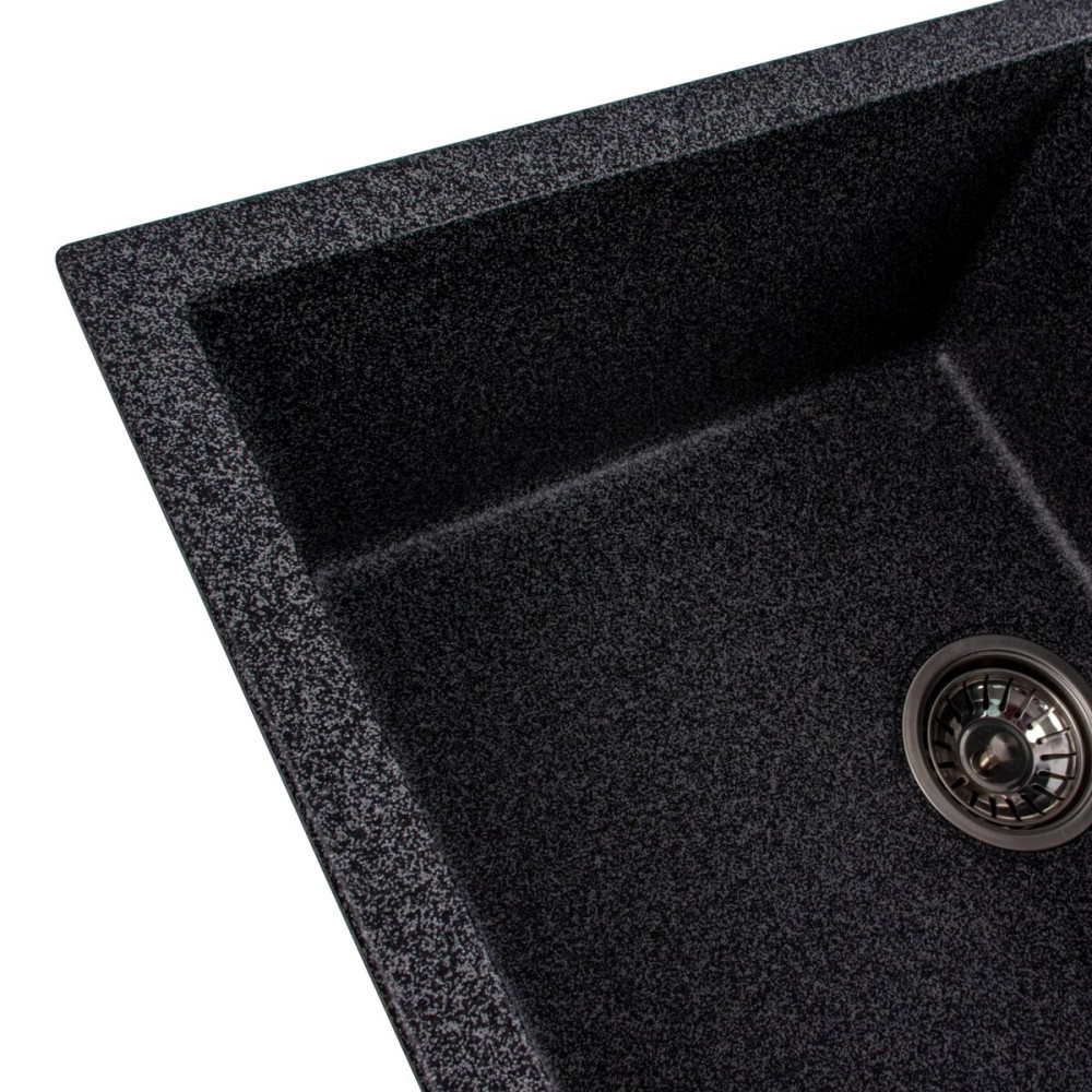 VALESO Комплект: Мийка SELENA 7950 графіт + Змішувач NS02A графіт + Сифон 1041 Киев - изображение 2