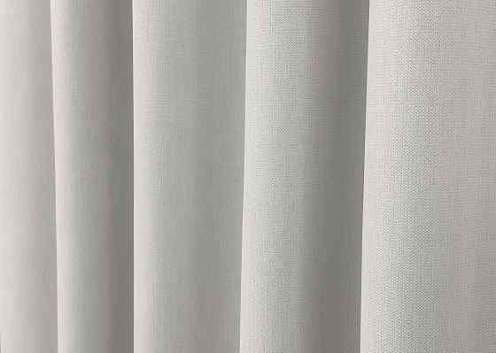 Двостороння шторна тканина блекаут з лляною фактурою, колекція “Scandi” колір димчасто-білий 1903ш Київ
