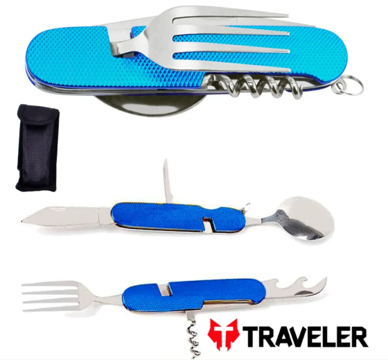 Туристический столовый прибор Traveler A106 синий Днепр