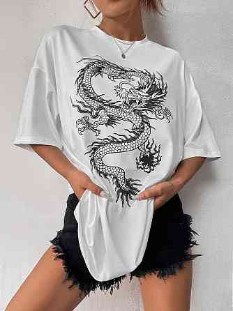 Футболка женская с принтом  46 Белая 2664083392 Днепр