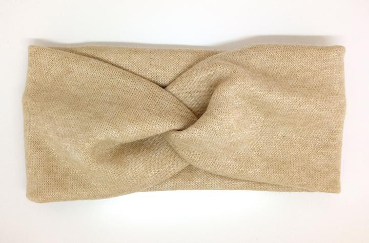 Тепла пов'язка на голову бежева Київ - фото 1