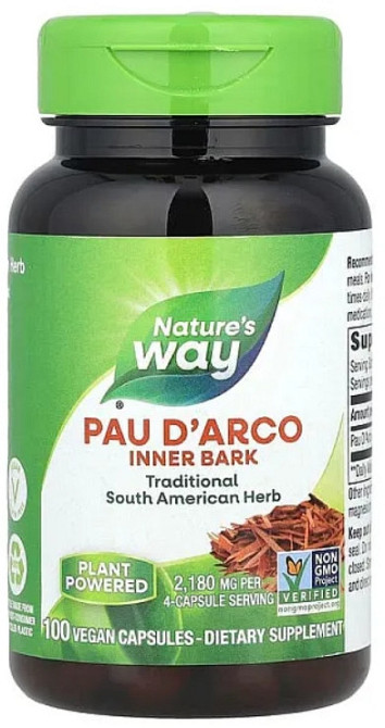 По д'арко Nature's Way Pau d'Arco 545 мг 100 вег капс Київ - фото 1