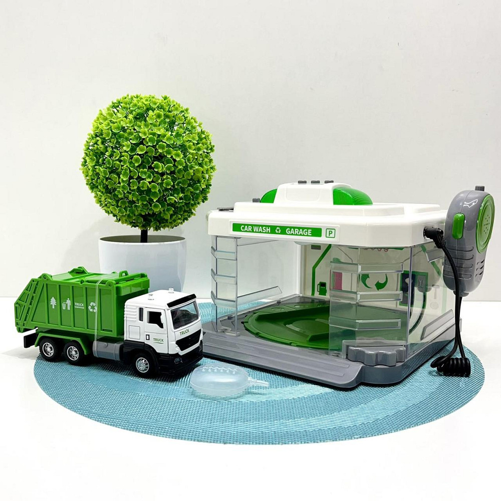 Набір автомийка металопластикова машинка підсвічування парогенератор звуки рухомі елементи мікрофон Зелений (CLM 887) Чернигов - изображение 8