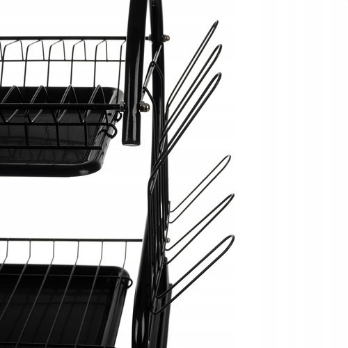 Двухуровневая сушилка металлическая для посуды в стиле лофт Ruhhy (24634) Нововолынск - изображение 7