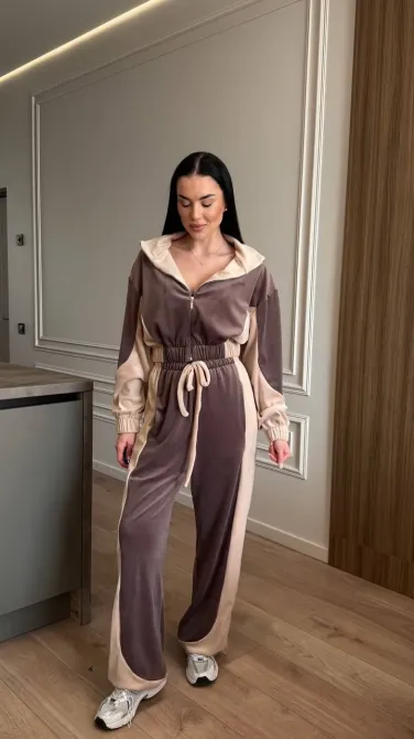 Женский костюм тройки из плюшевого велора — стильный и удобный комплект Одесса - изображение 1