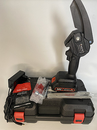 Электропила, кусторез CHAIN SAW 6'' TL 0600 (в комплекте, чемодан, 2АКБ и зарядка) Киев - изображение 4