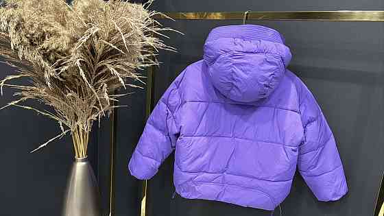 Зимняя куртка короткая оверсайз для девочек 120,130,150 екопух Николаев