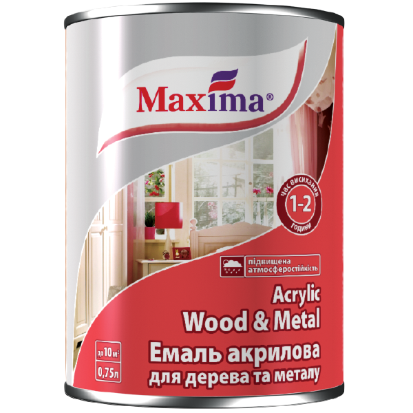 Эмаль акриловая для дерева и металла, орех шелковисто-матовая ТМ 