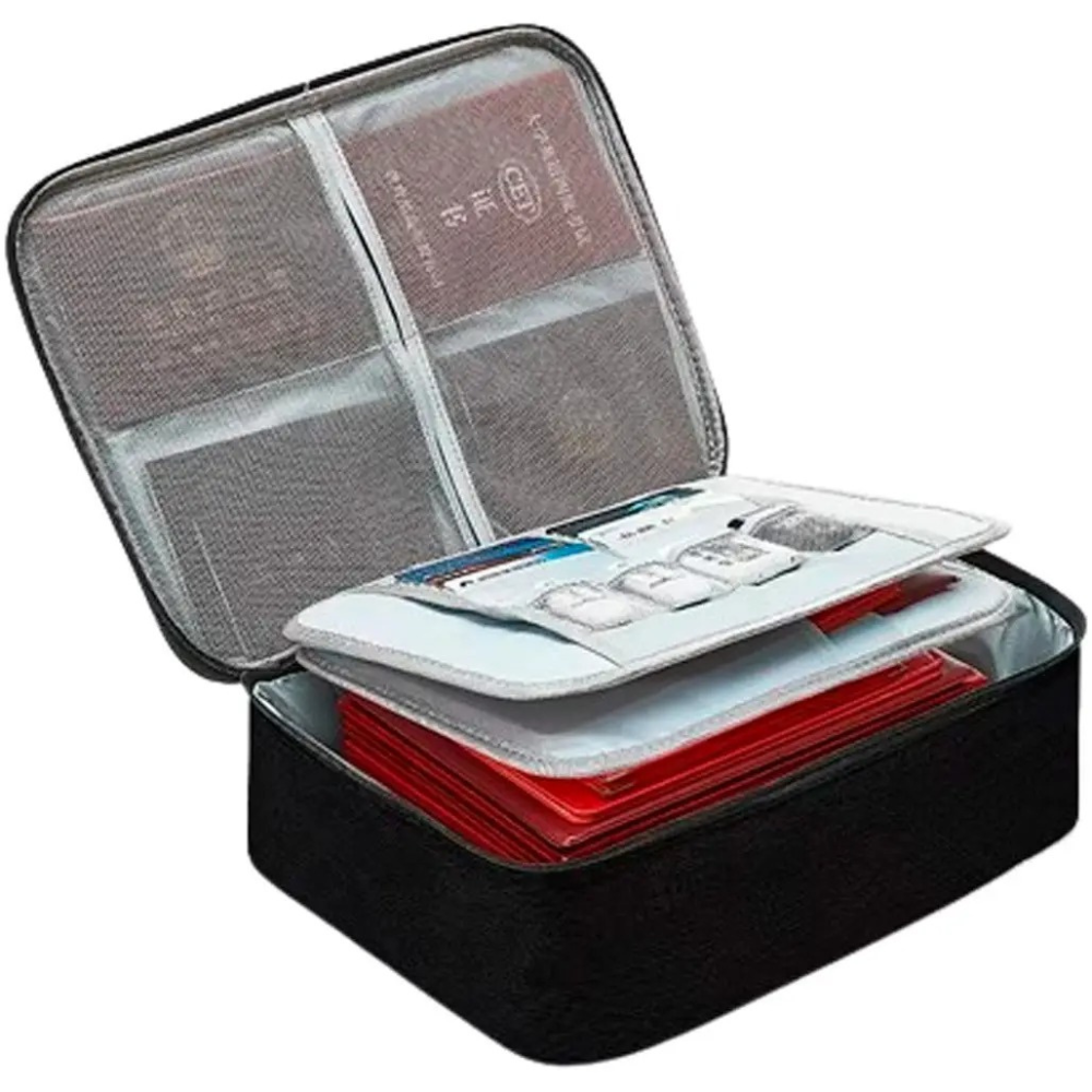 Сумка-органайзер для документів з кодовим замком, дорожня для подорожей водонепроникна, чорна Кам'янець-Подільський - фото 5