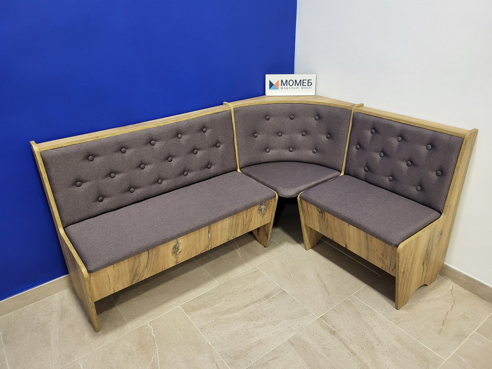 Кухонний куточок Тканина / ДСП (без стола і табуреток) Мебель Сервіс - Дуб Флагшток Львів - фото 4