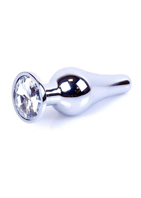 Анальна пробка - Jewellery Silver Long Plug Clear Sex Aura Київ - фото 8