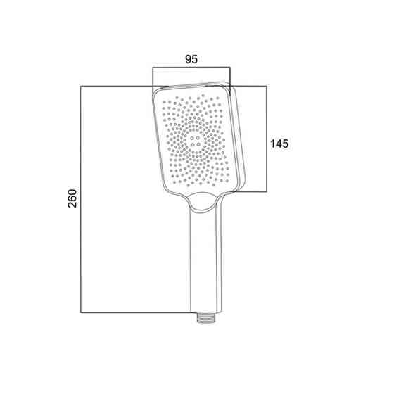 Лейка для ручного душа Lidz Niagara 33 145x95 мм прямоугольная LDNIA33CRM47556 Chrome Киев