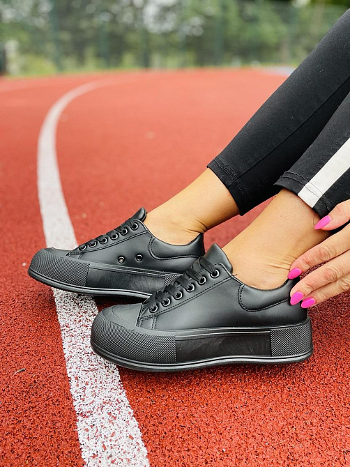 No brend Кеди жіночі M120-1 чорні (весна-осінь, еко-шкіра) (4756) Коломыя - изображение 6