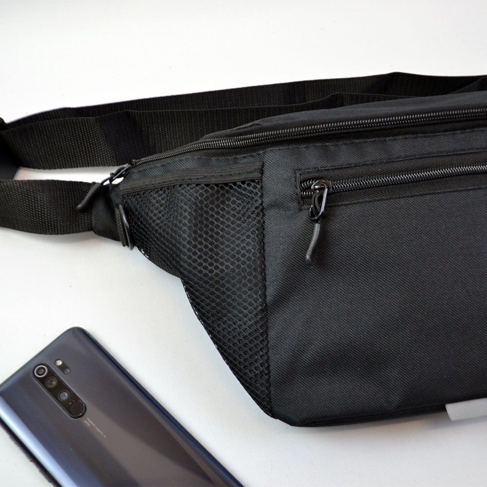 Мужская бананка с отделениями, Сумка бананка черная, Сумка ремень на пояс мужская PN-71 Ивано-Франковск - изображение 8