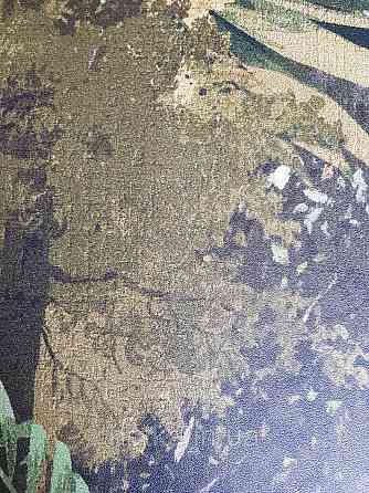 Шпалери вінілові Grandeco One roll one motif 1.59x2.8 панно-лесонню дерева зелені теракотові жовтогарячі Київ