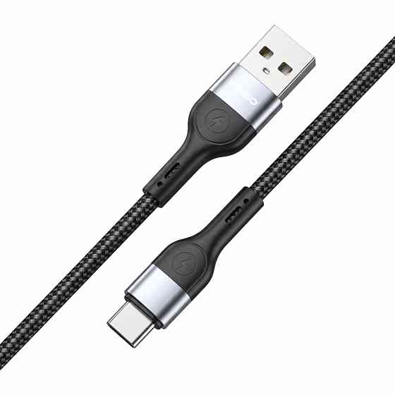 Кабель Winso Pro USB to Type-C TPE+плетіння 1м чорний Львів