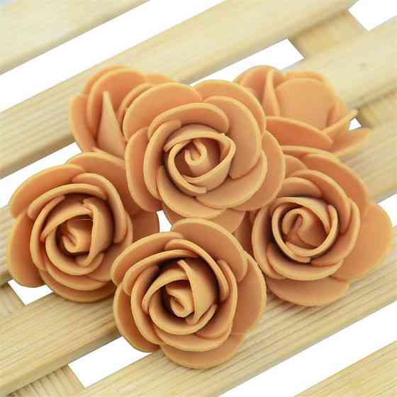 Маленькі квіточки для декору 50 штук 3 см кавовий Київ