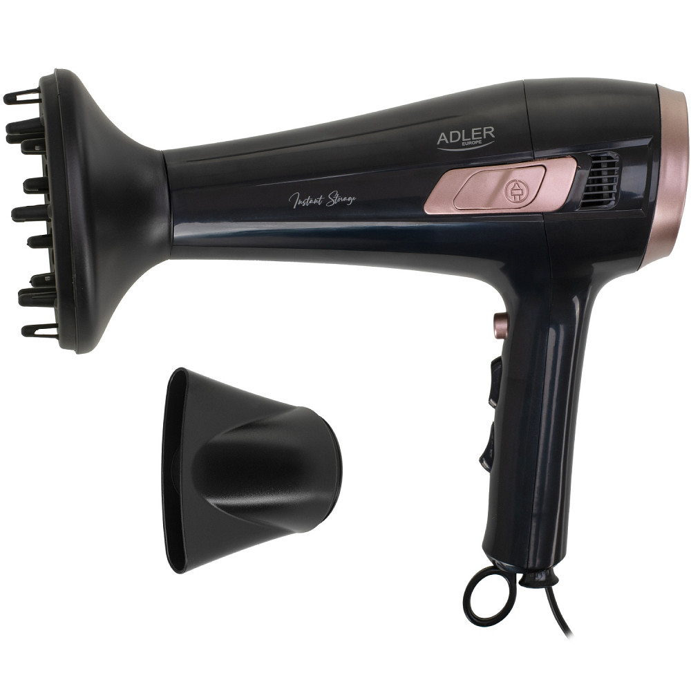 Фен Adler AD 2283 black 2400Вт/ 2 швидкості/ хол.обдув/ темп.режимів-3/ ахист від перегріву Вінниця - фото 3