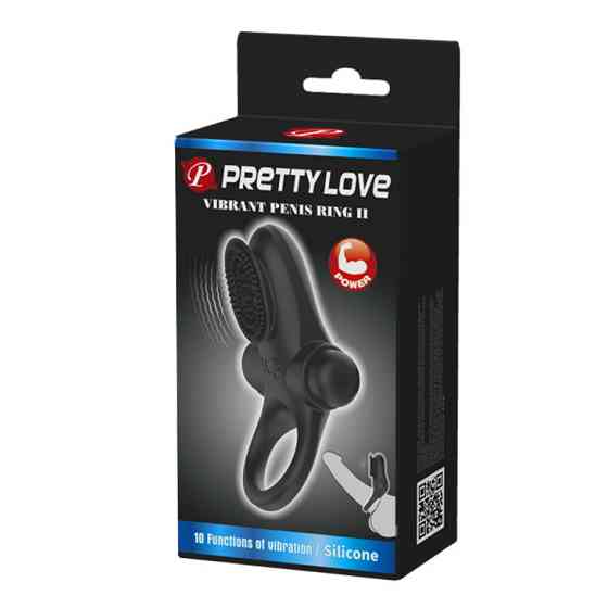 Эрекционное кольцо - Pretty Love Vibrant Penis Ring II Black Sex Aura Киев