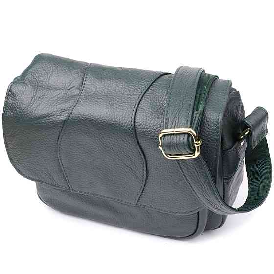 Повседневная женская сумка из натуральной кожи Зеленый (Vintage) Киев