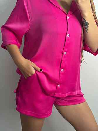 Жіночий костюм-двійка із сатину Фуксия M-L Харків