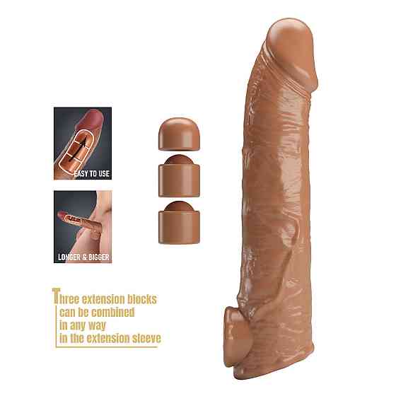 Удлиняющая насадка Pretty Love - Silas Penis Sleeve Brown, BI-026279-1 Sex Aura Киев