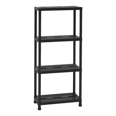 Стеллаж Plastmeccanica Universal Vent пластиковый 4 полки 60х30х138 см черный (5136) Винница - изображение 1