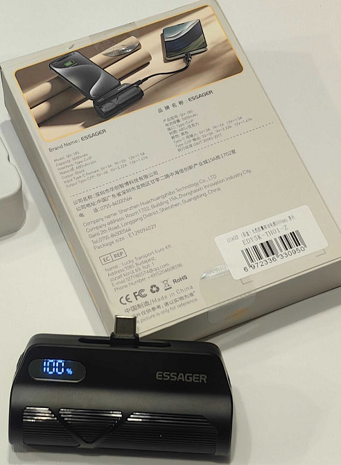 Павербанк Essager Mini Power Bank 20 Вт 5000 мАч Type-C/Lighting. Киев - изображение 1