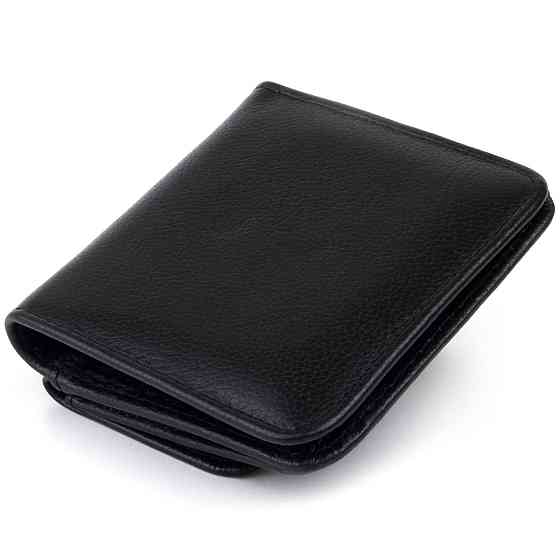 Маленький кошелек на кнопке женский Черный (ST Leather) Киев
