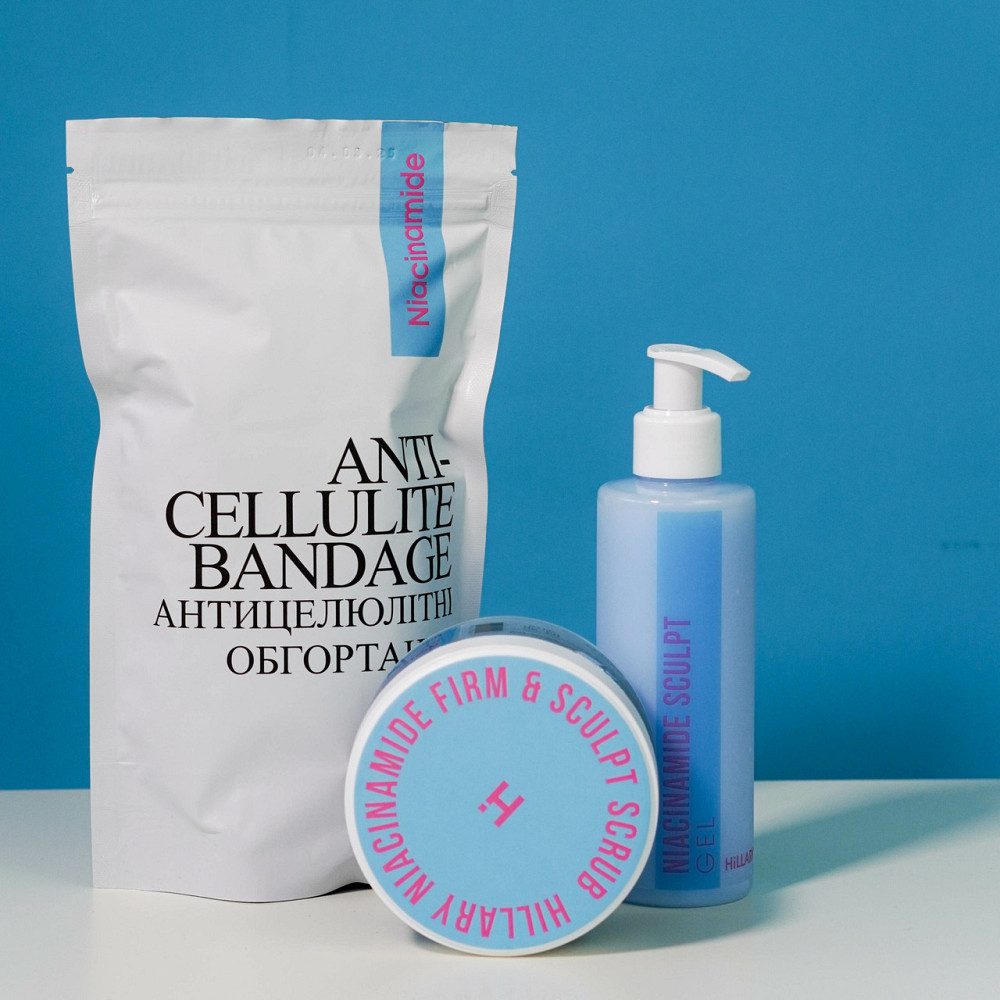 Комплекс антицелюлітних моделюючих обгортань з Ніацинамідом Hillary Niacinamide Cold Slim (10 уп.) Київ - фото 19