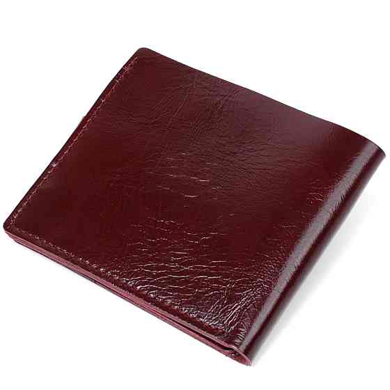 Жіноче глянсове шкіряне портмоне Shvigel 16463 Вишневий Київ