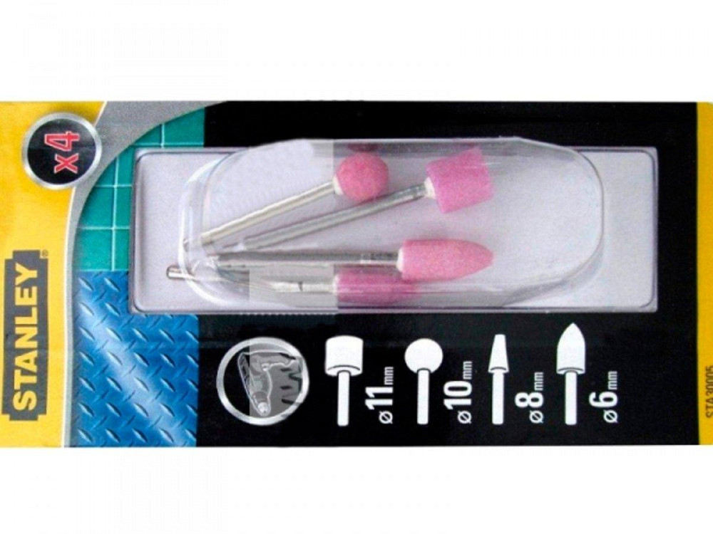 Набір насадок абразивних шіфувальних STANLEY для дриля. 4 Од. Одесса - изображение 1