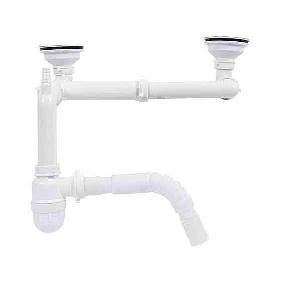 VALESO Сифон подвійний для гранітних мийок VALESO (арт. 820) без переливу Київ