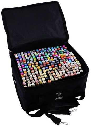 Набор двухсторонних маркеров Sketch Marker 262 цвета, профессиональные фломастеры в удобной сумке Одесса - изображение 2