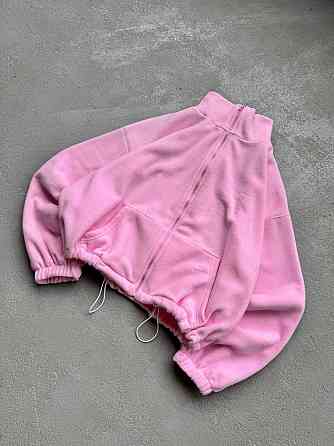 Жіноча повсякденна флісова оверсайз зіпка з кулісками двосторонній полар фліс Одеса