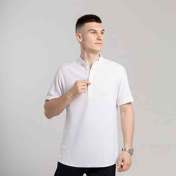 Чоловіча сорочка з коротким рукавом біла Pobedov Molodist' Київ