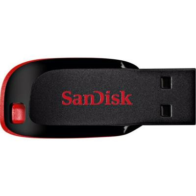 USB флеш накопичувач SanDisk 64GB Cruzer Blade Black/red USB 2.0 (SDCZ50-064G-B35) Вінниця - фото 1