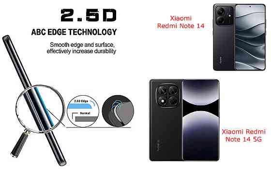 Захисне скло ArmorGlass для Xiaomi Redmi Note 14, Note 14 5G – стійке до подряпин та ударів Київ