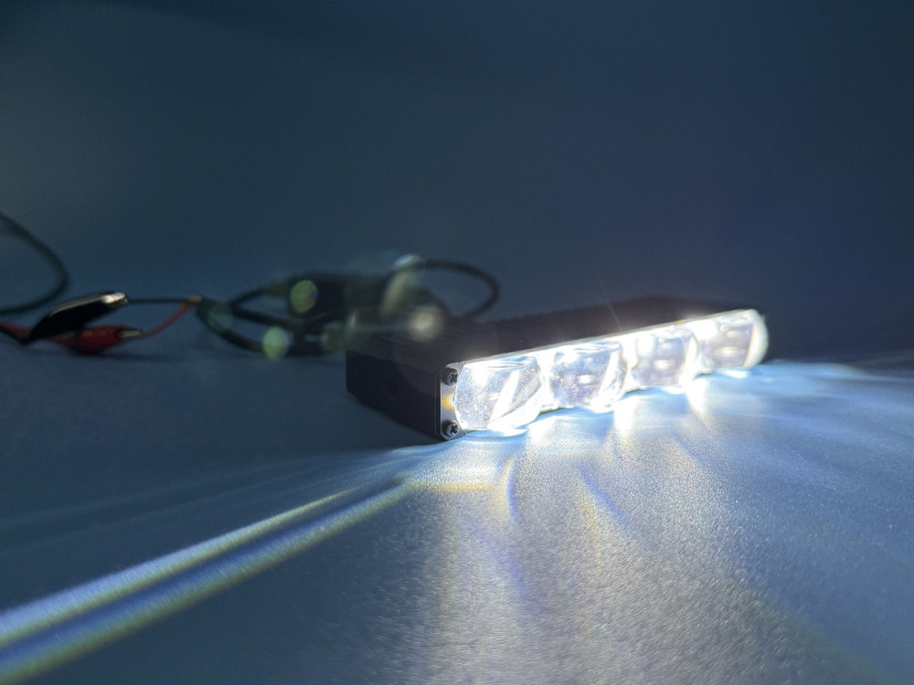 Фара рабочего света LED однорядная 130 мм SPOT — 8 диодов с линзой (Белый + Желтый свет), четкая СТГ Харьков - изображение 6