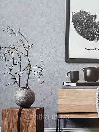 Шпалери метрові вінілові на флізеліні Sintra Structure однотонні без структури матові сірі 520352 Київ