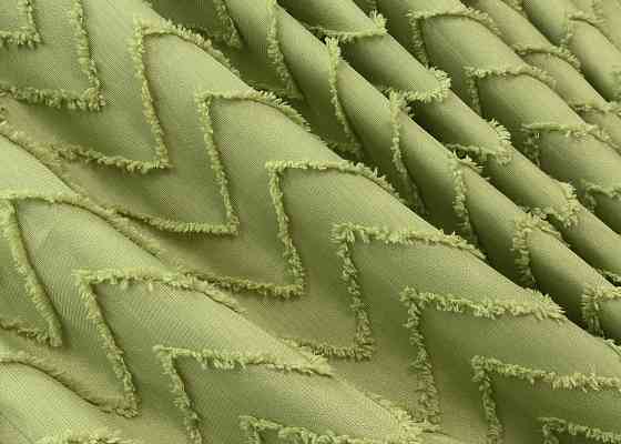 Комплект штор VR-Textil Лен Букле № 1805ш Оливковый 150х295 см 2 шт (33-0780) Киев