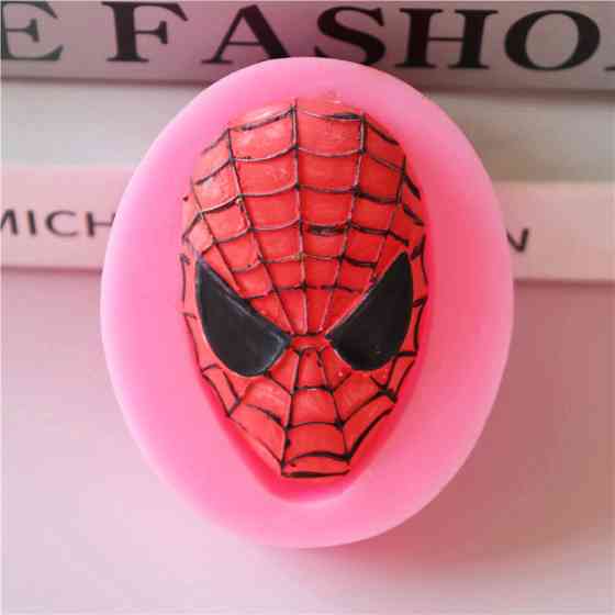 Молд силиконовый Спайдер мен 70 на 60 мм розовый Киев