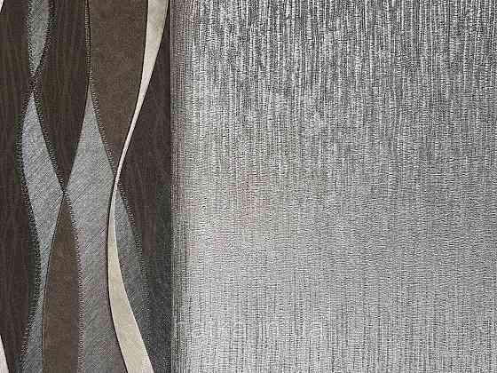 Шпалери вінілові на флізеліні гарячого тиснення DU&KA 1.06х10 вензель основа під штукатурку сірі коричневі Київ