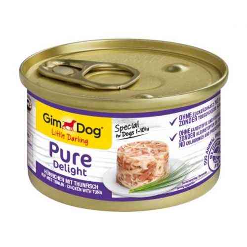 Корм влажный GimDog Pure Delight для собак миниатюрных пород с курицей и тунцем 85 г Киев