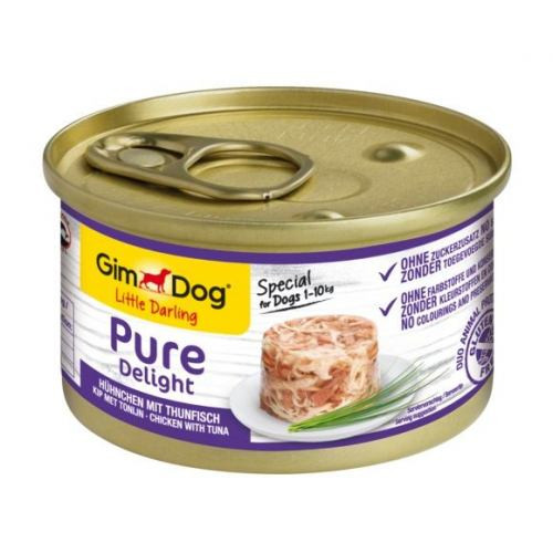 Корм влажный GimDog Pure Delight для собак миниатюрных пород с курицей и тунцем 85 г Киев - изображение 1