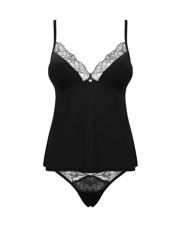 Топ та трусики Obsessive Bella Rou top & panties XS/S, топ, трусики Львів